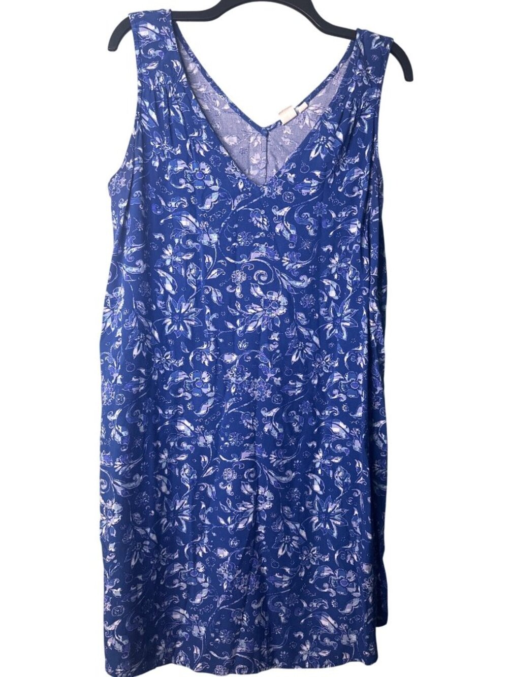 Gap Women’s L Blue Floral Sundress Cottagecore Coastal Summer Dress grandmacore